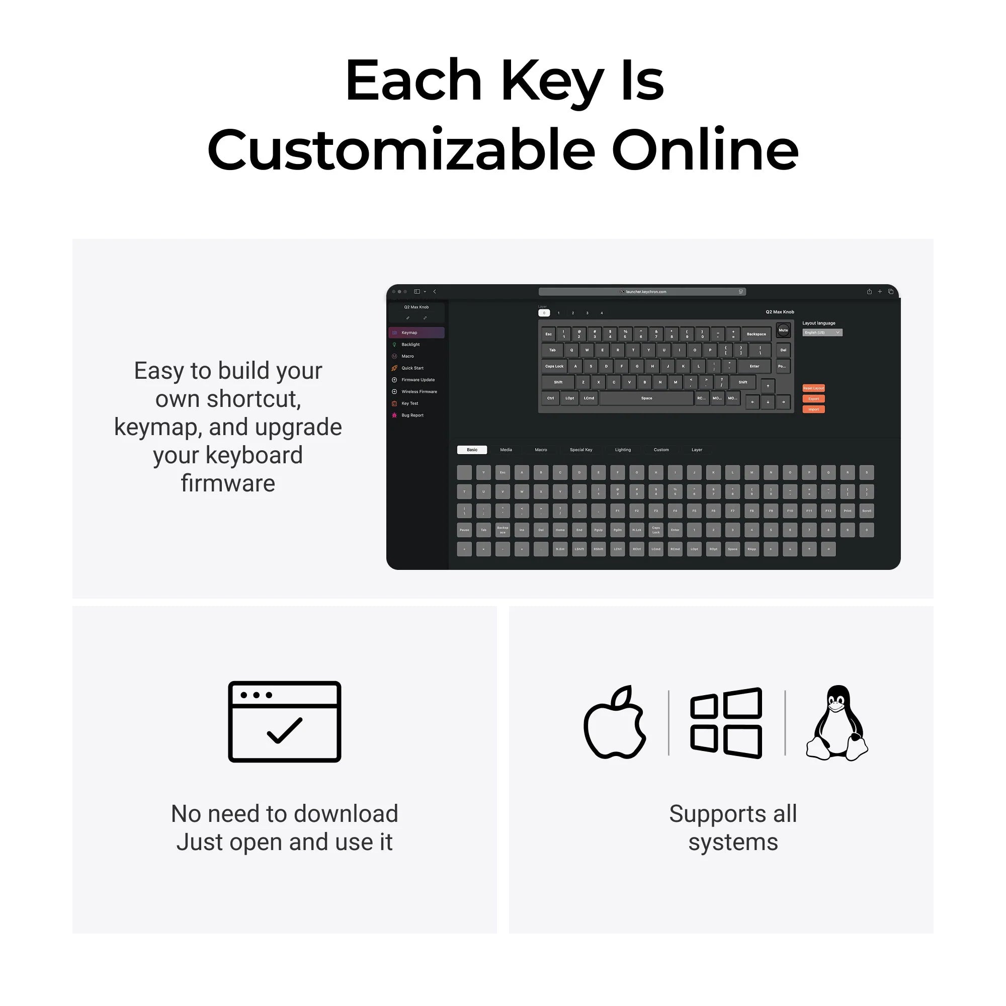 Keychron Q2 Max QMK/VIA Wireless Custom Mechanical Keyboard - View 6