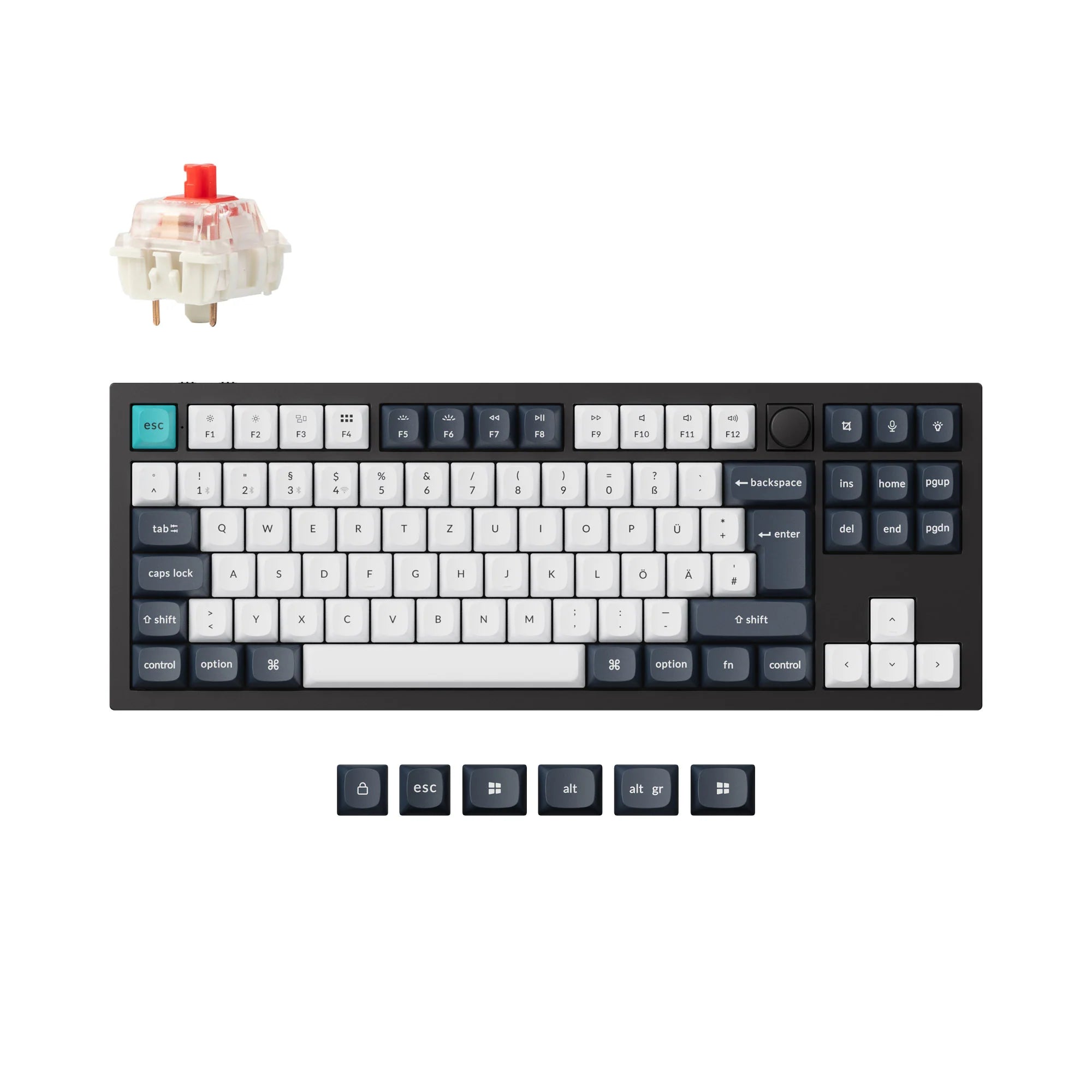 Keychron Q3 Max QMK/VIA Wireless Custom Mechanical Keyboard ISO Layout