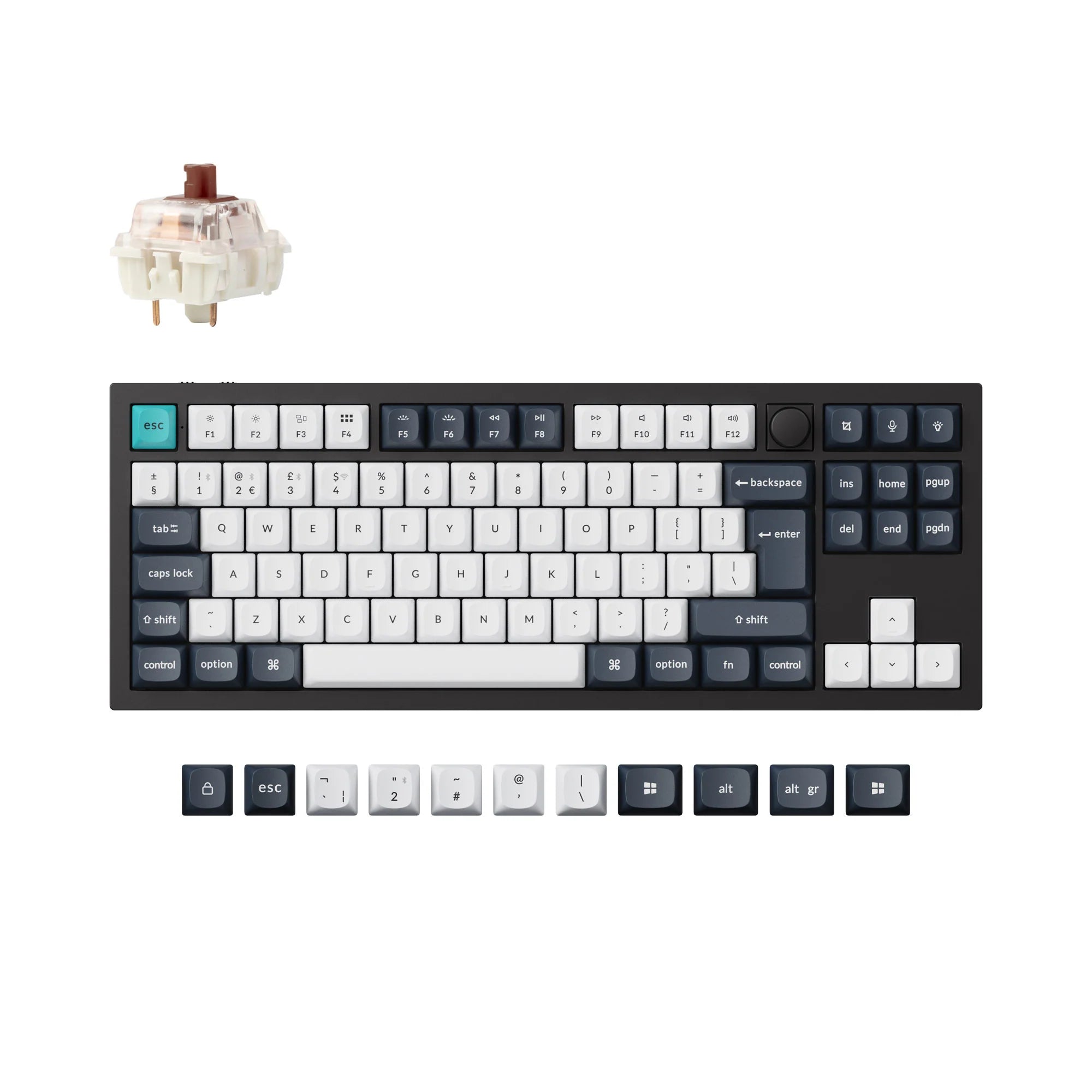 Keychron Q3 Max QMK/VIA Wireless Custom Mechanical Keyboard ISO Layout - View 5