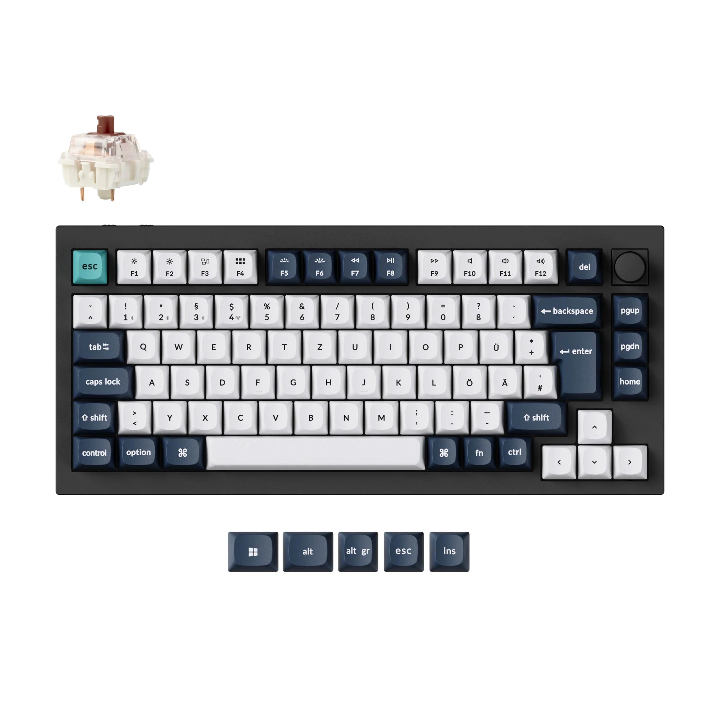 Keychron Q1 Max QMK/VIA Wireless Custom Mechanical Keyboard ISO Layout - View 2