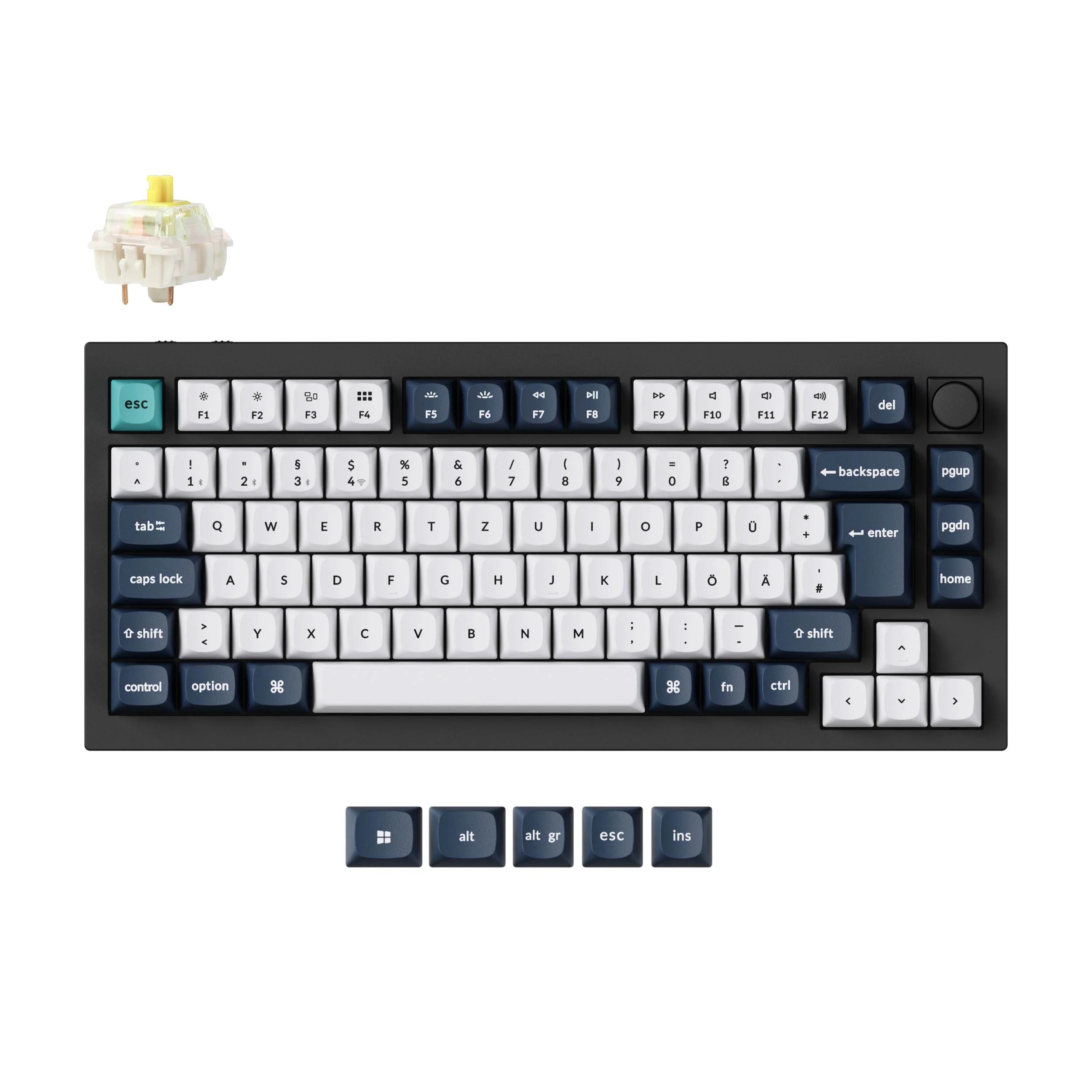 Keychron Q1 Max QMK/VIA Wireless Custom Mechanical Keyboard ISO Layout - View 3