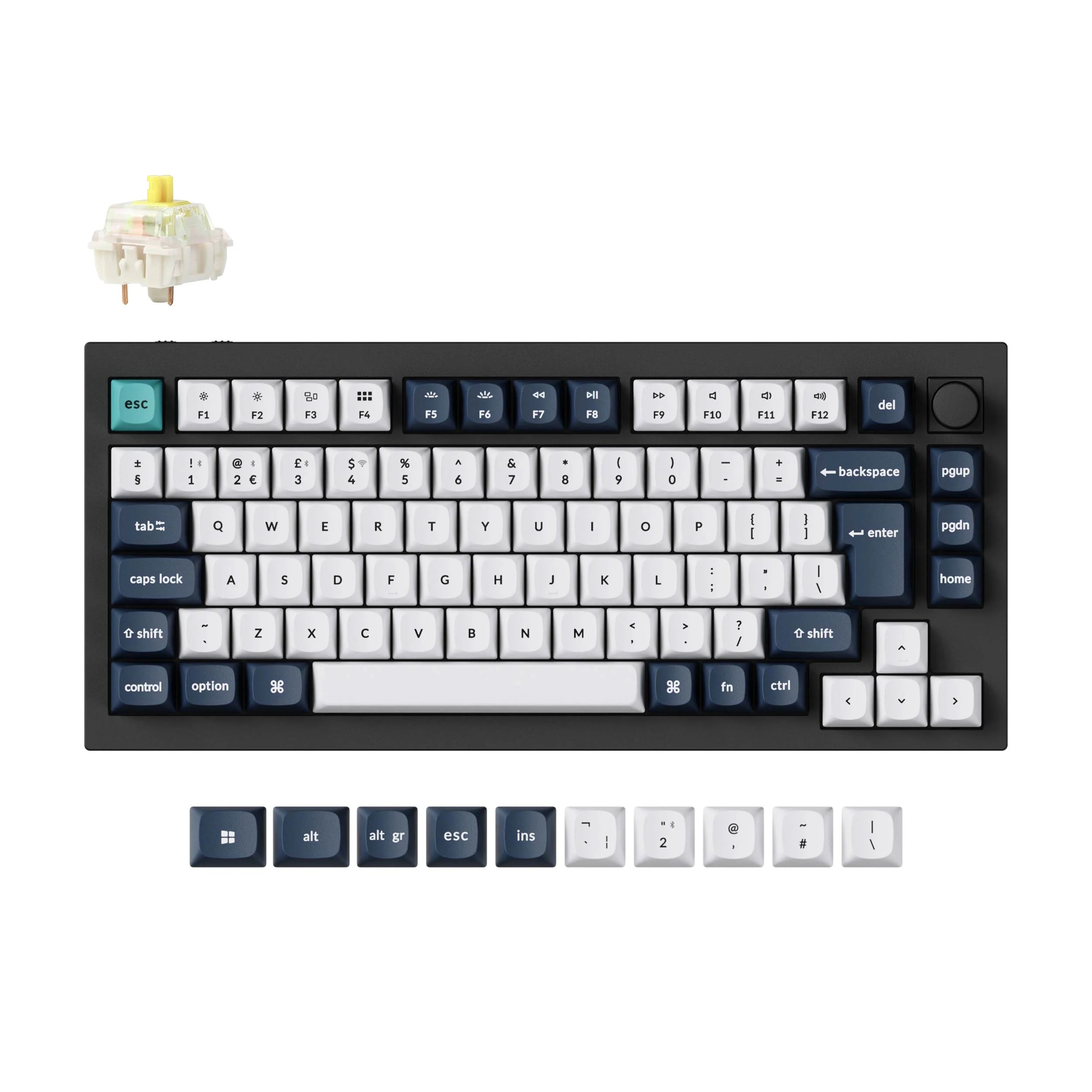 Keychron Q1 Max QMK/VIA Wireless Custom Mechanical Keyboard ISO Layout - View 6
