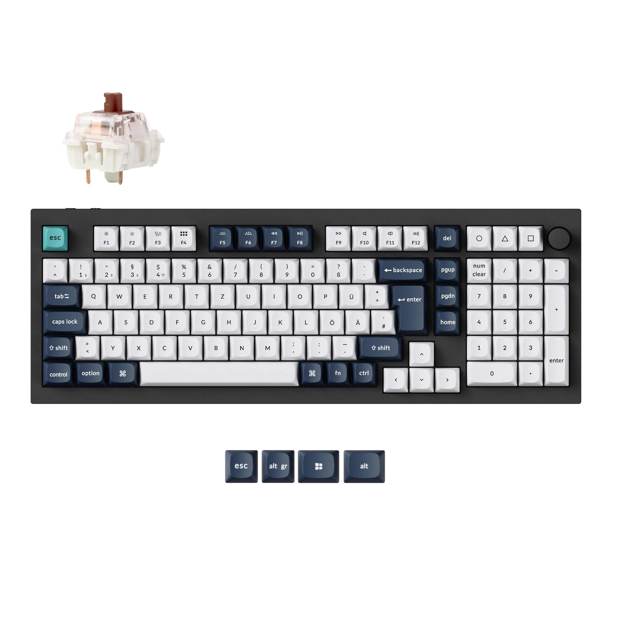 Keychron Q5 Max QMK/VIA Wireless Custom Mechanical Keyboard ISO Layout - View 2