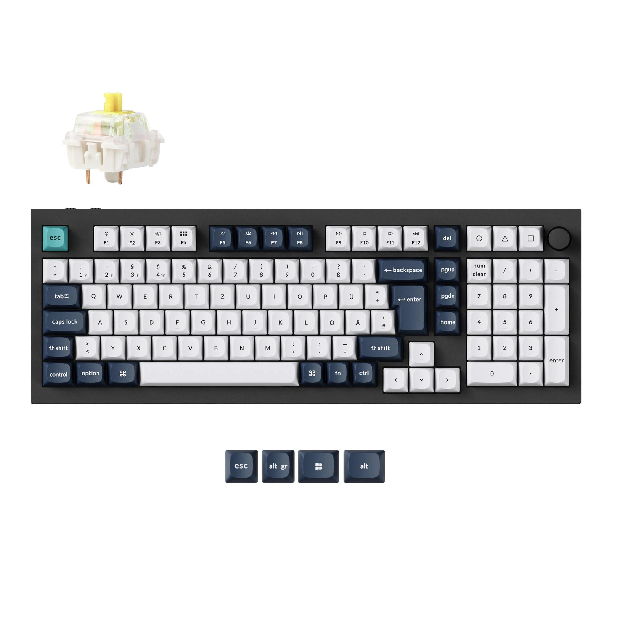 Keychron Q5 Max QMK/VIA Wireless Custom Mechanical Keyboard ISO Layout - View 3
