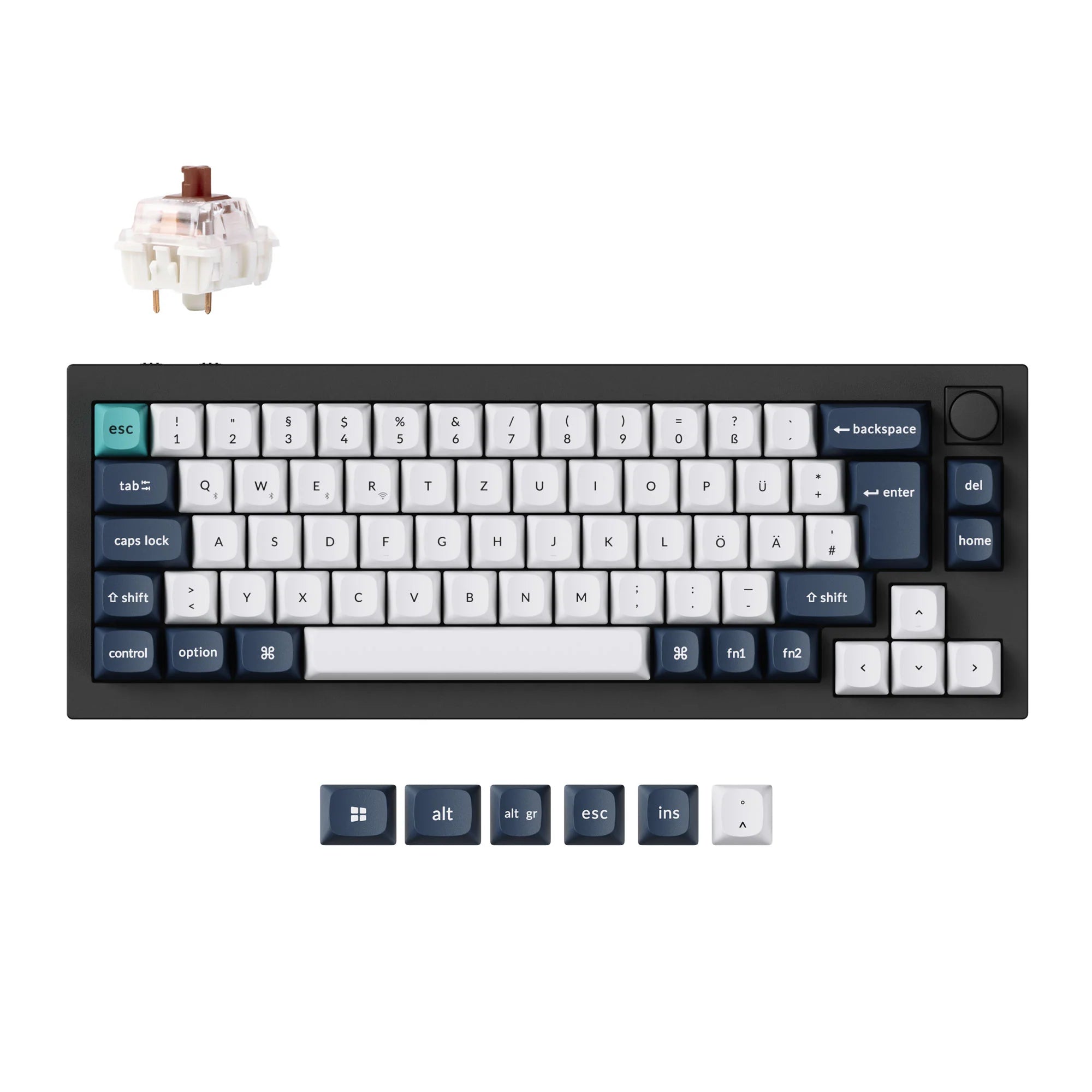 Keychron Q2 Max QMK/VIA Wireless Custom Mechanical Keyboard ISO Layout - View 2