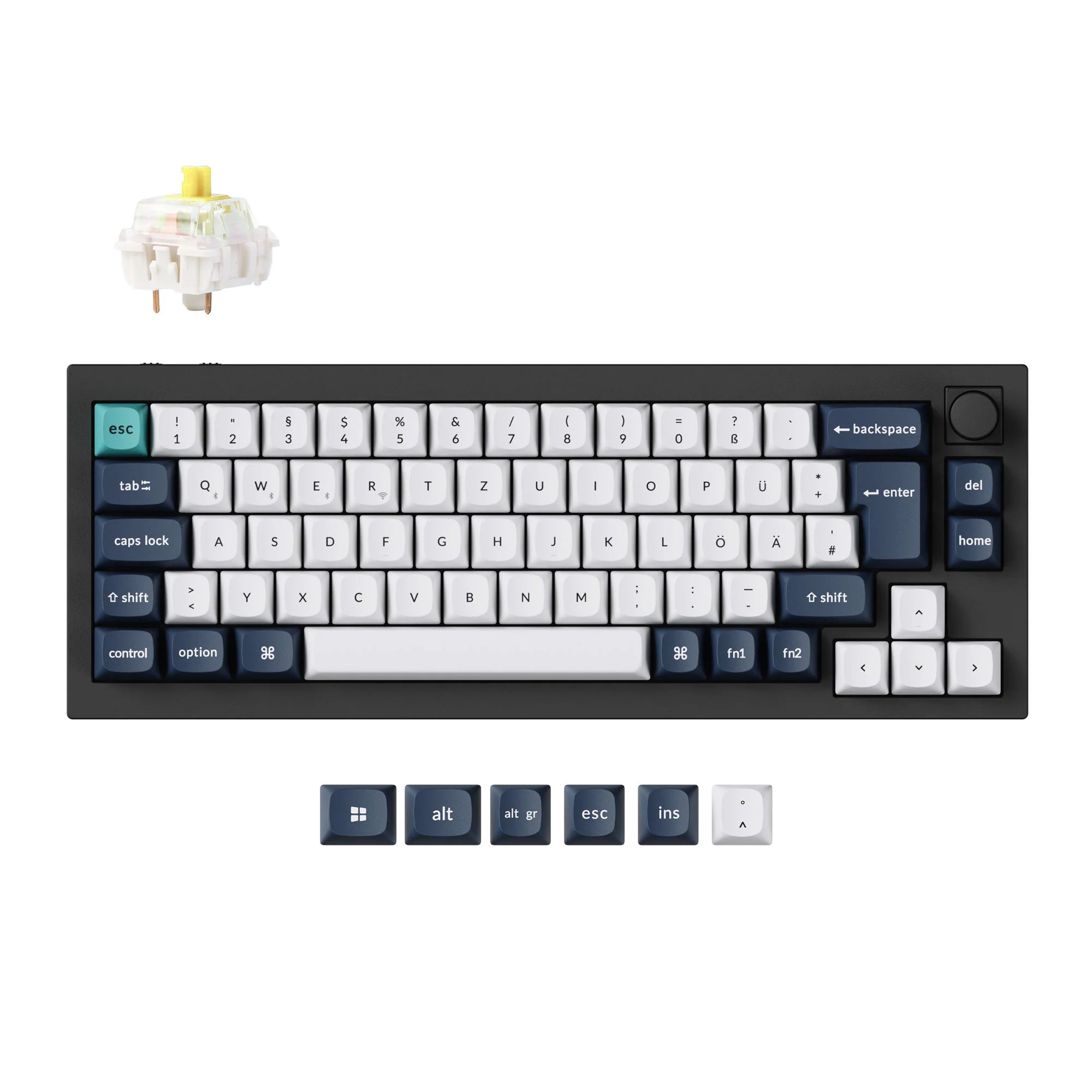 Keychron Q2 Max QMK/VIA Wireless Custom Mechanical Keyboard ISO Layout - View 3