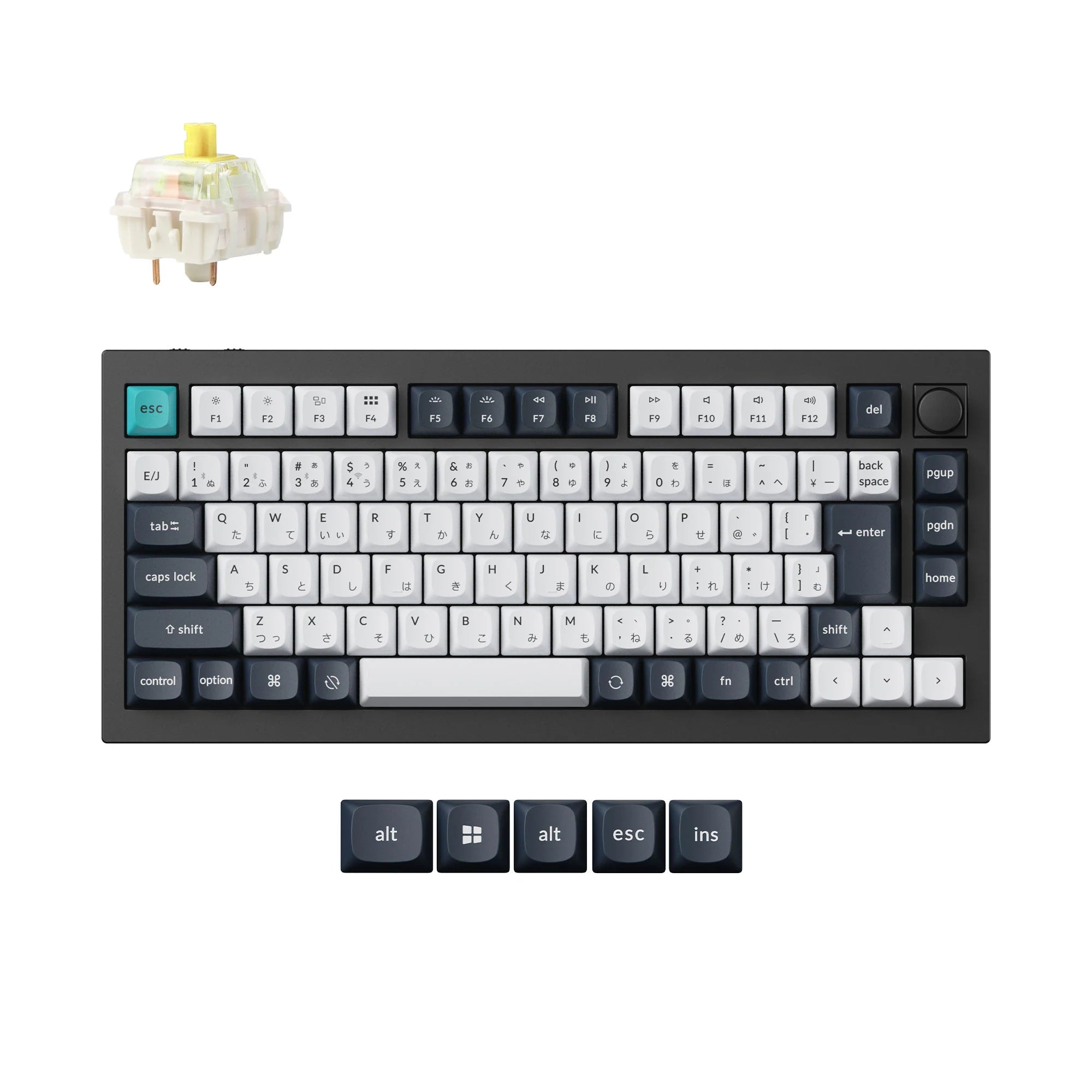 Keychron Q1 Max QMK Wireless Custom Mechanical Keyboard (Japan JIS Layout) - View 3