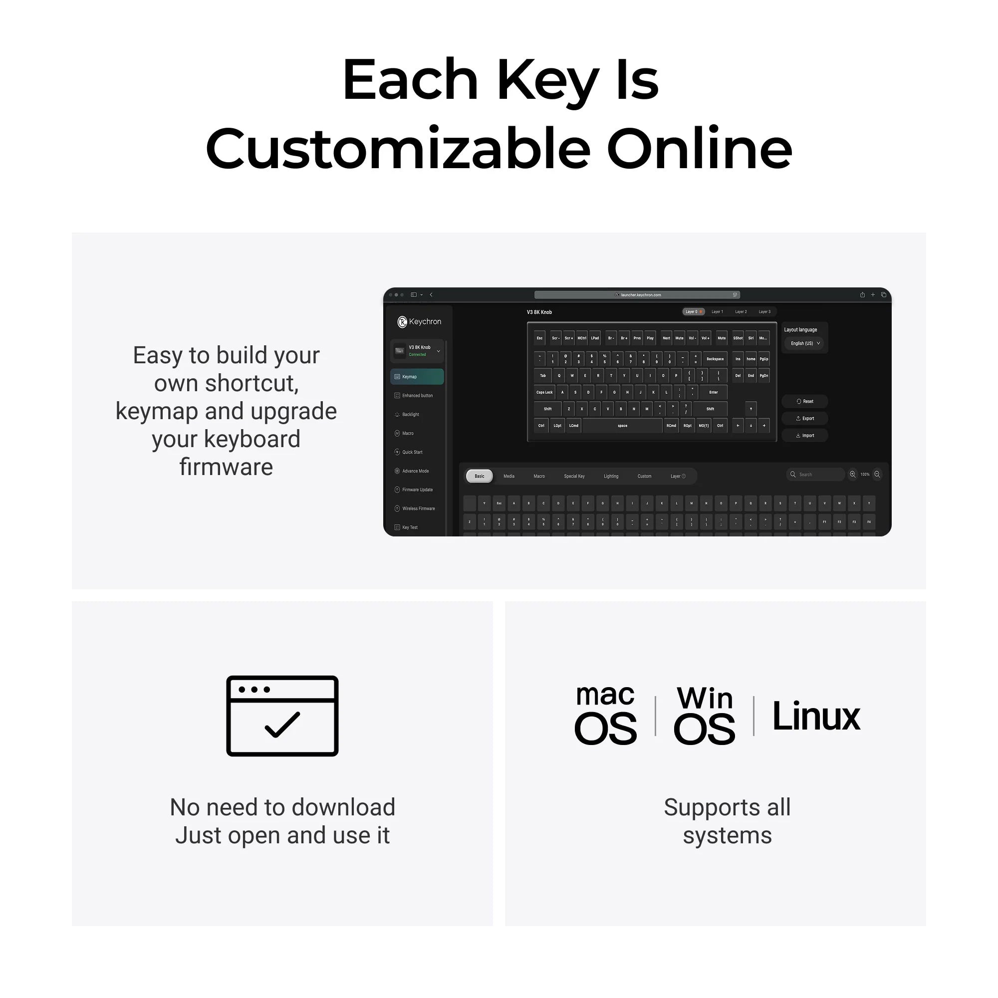 Keychron V3 8K QMK Wired Custom Mechanical Keyboard - View 5