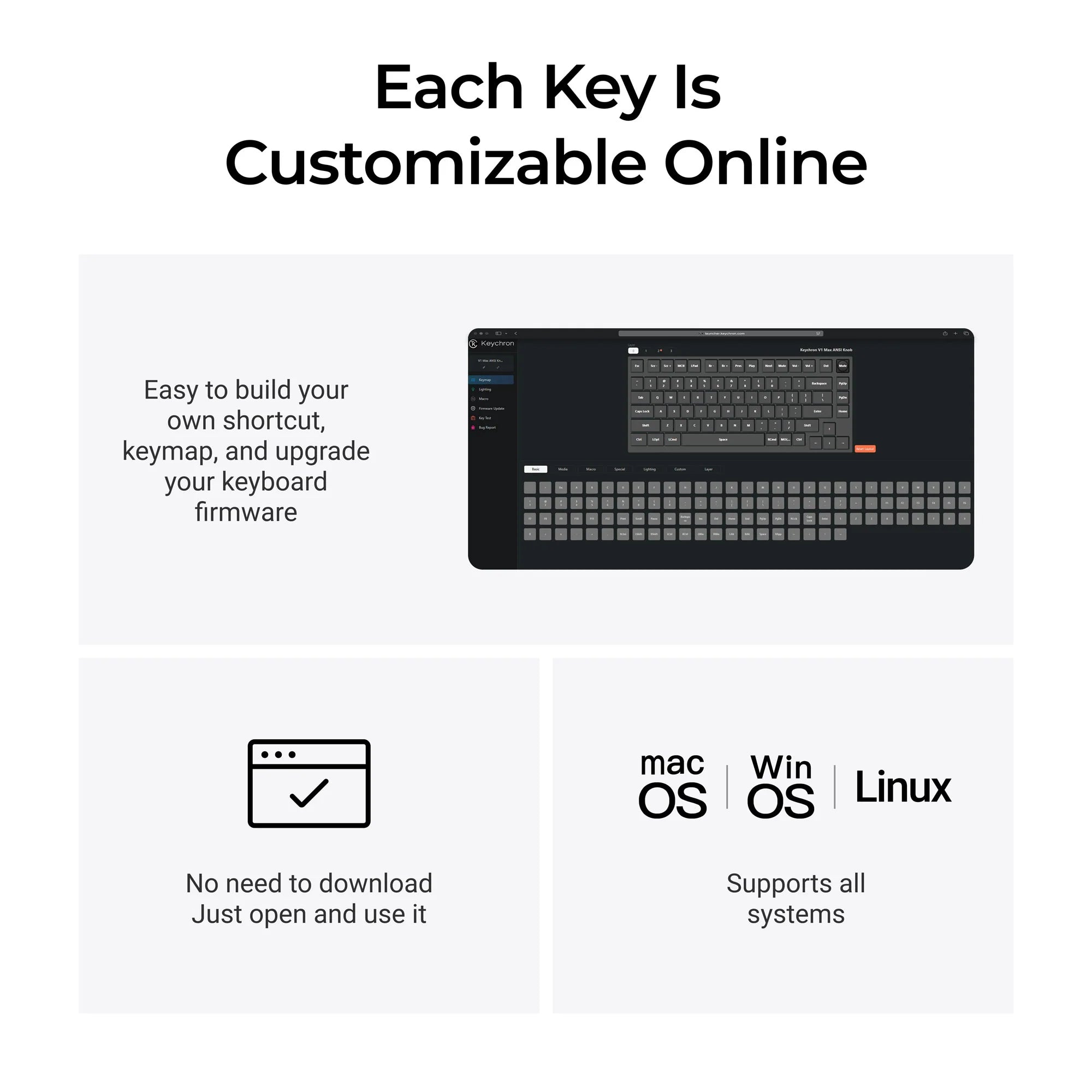 Keychron V1 Max QMK/VIA Wireless Custom Mechanical Keyboard - View 6