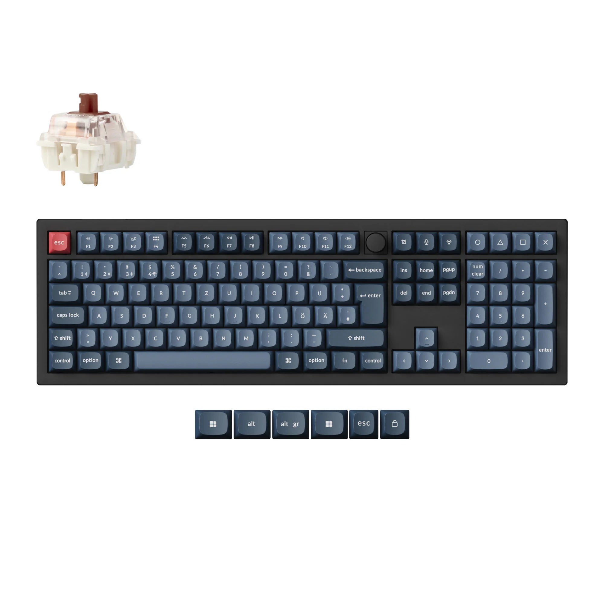 Keychron V6 Max QMK Wireless Custom Mechanical Keyboard ISO Layout Collection - View 2