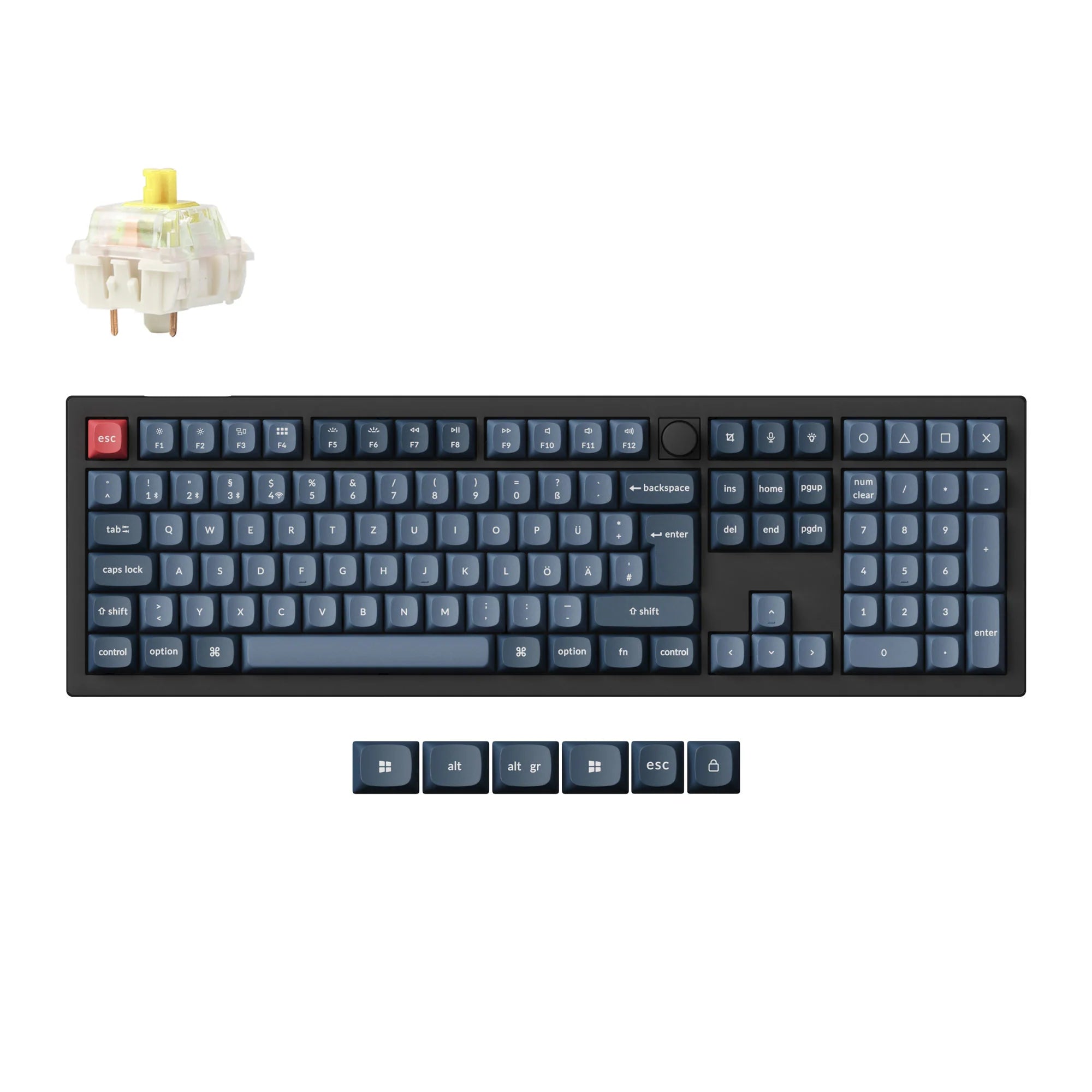 Keychron V6 Max QMK Wireless Custom Mechanical Keyboard ISO Layout Collection - View 3