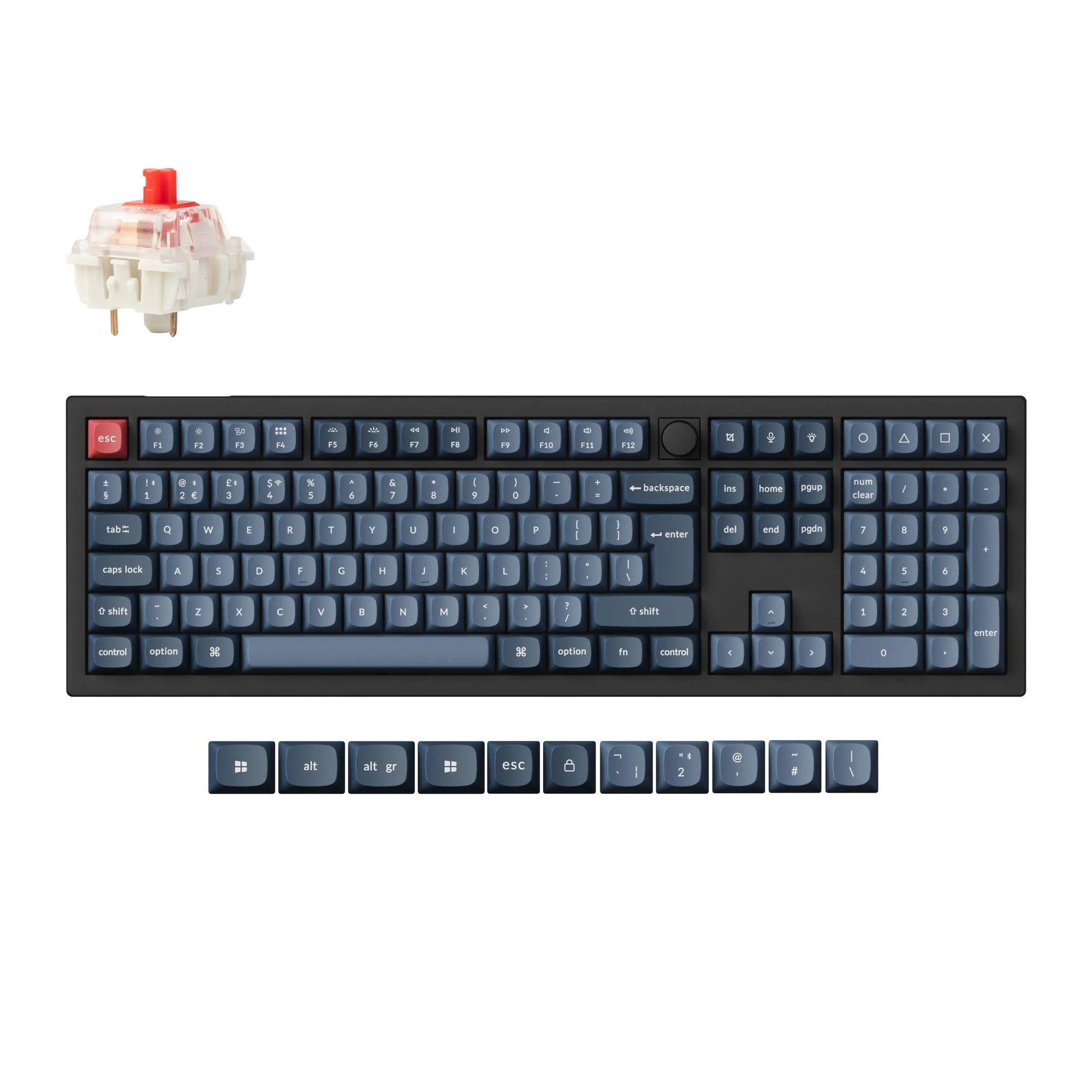 Keychron V6 Max QMK Wireless Custom Mechanical Keyboard ISO Layout Collection - View 4