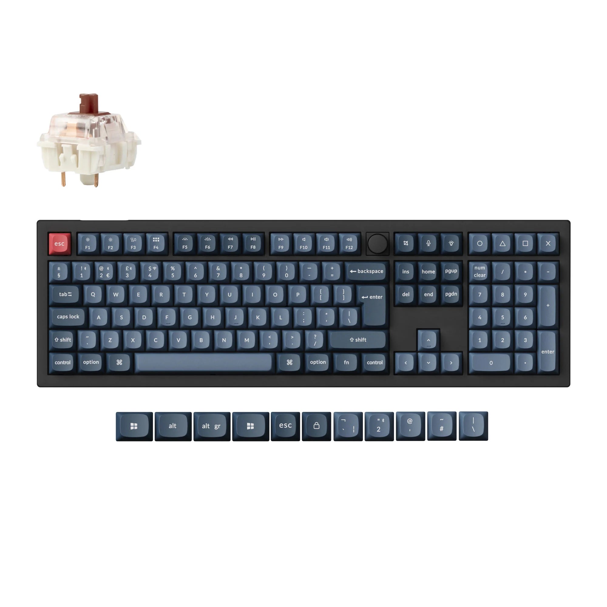 Keychron V6 Max QMK Wireless Custom Mechanical Keyboard ISO Layout Collection - View 5