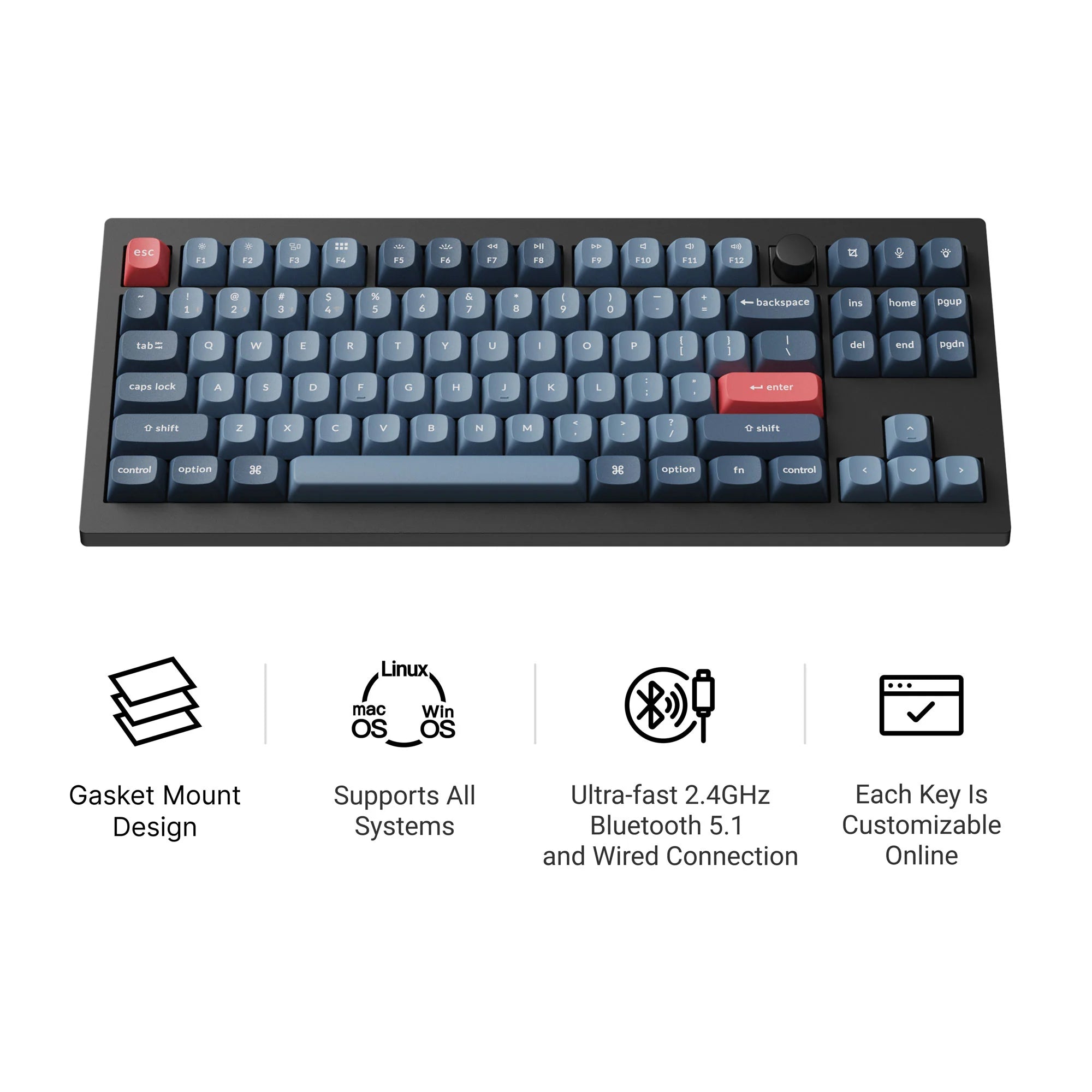 Keychron V3 Max QMK/VIA Wireless Custom Mechanical Keyboard