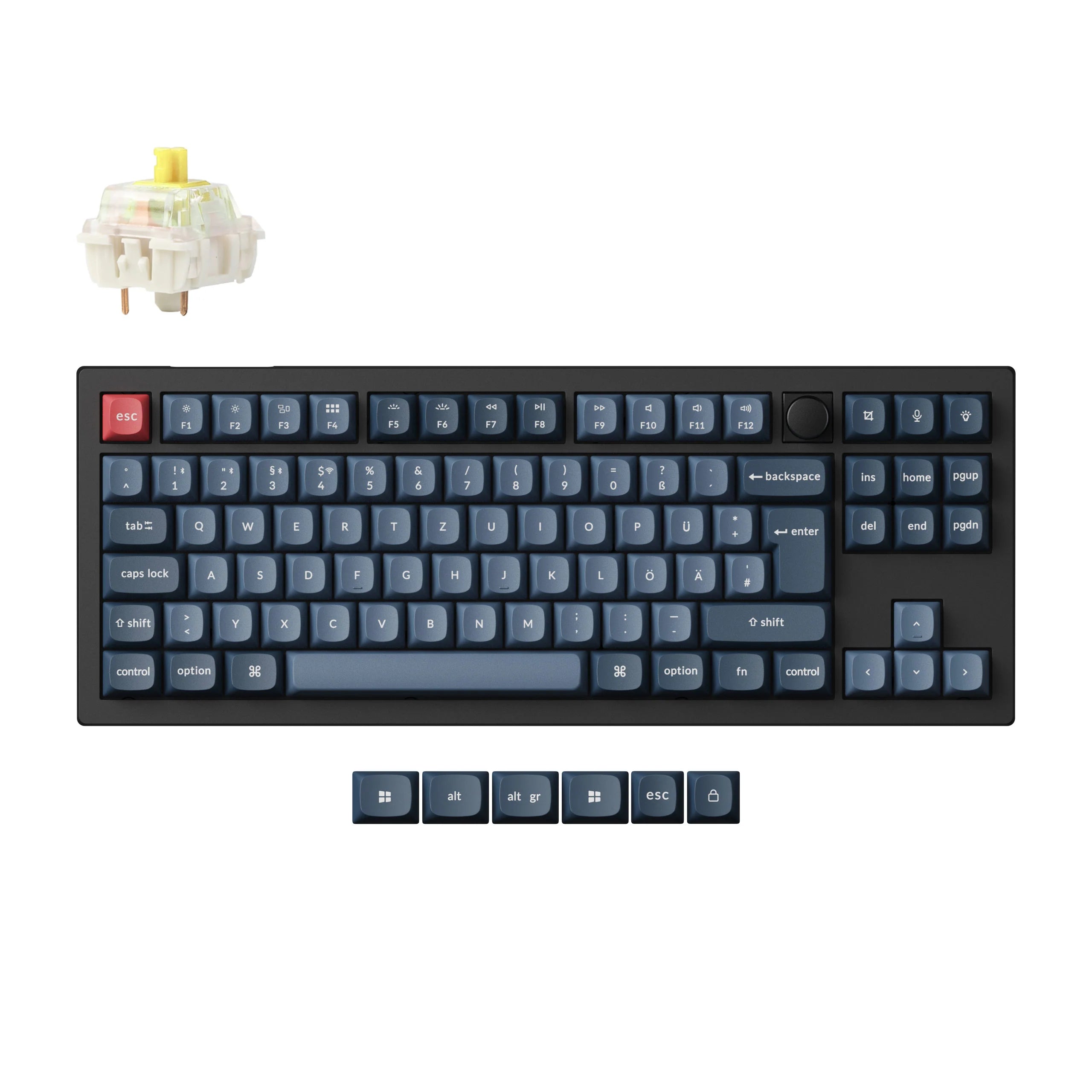 Keychron V3 Max QMK/VIA Wireless Custom Mechanical Keyboard ISO Layout - View 3