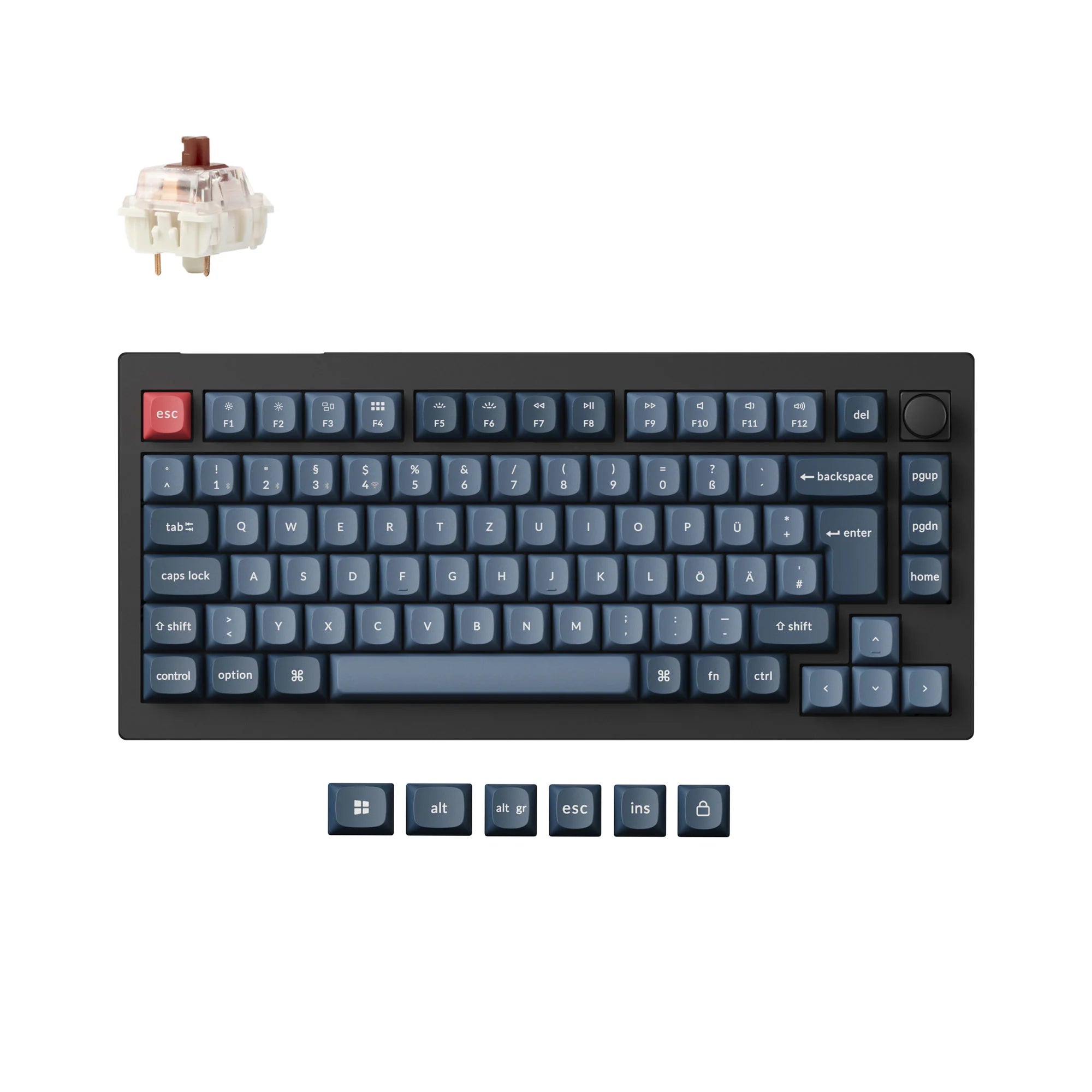 Keychron V1 Max QMK Wireless Custom Mechanical Keyboard ISO Layout Collection - View 2