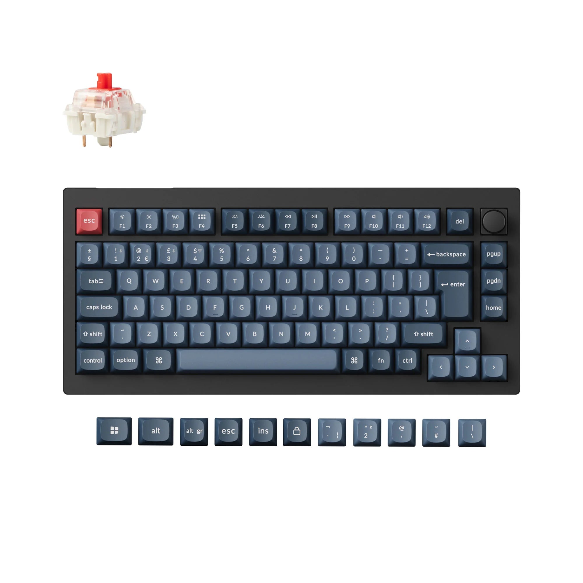 Keychron V1 Max QMK Wireless Custom Mechanical Keyboard ISO Layout Collection - View 4
