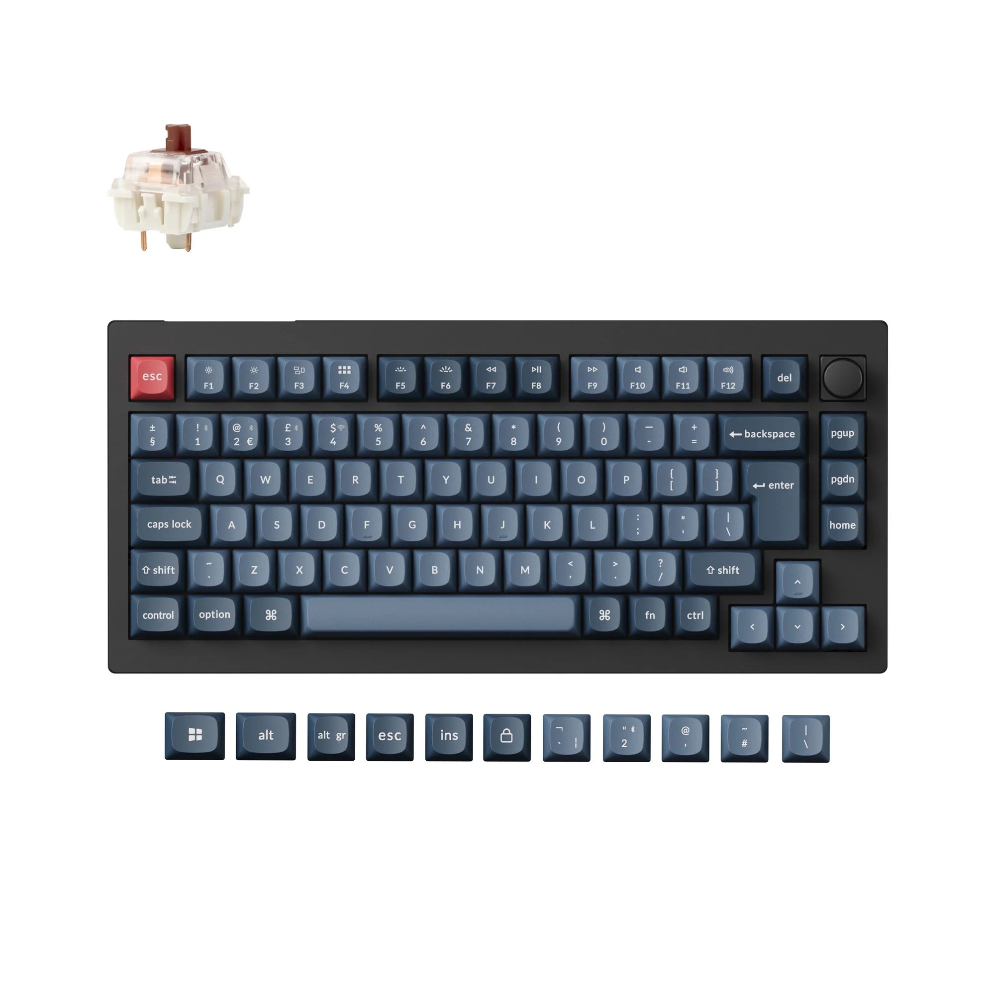 Keychron V1 Max QMK Wireless Custom Mechanical Keyboard ISO Layout Collection - View 5