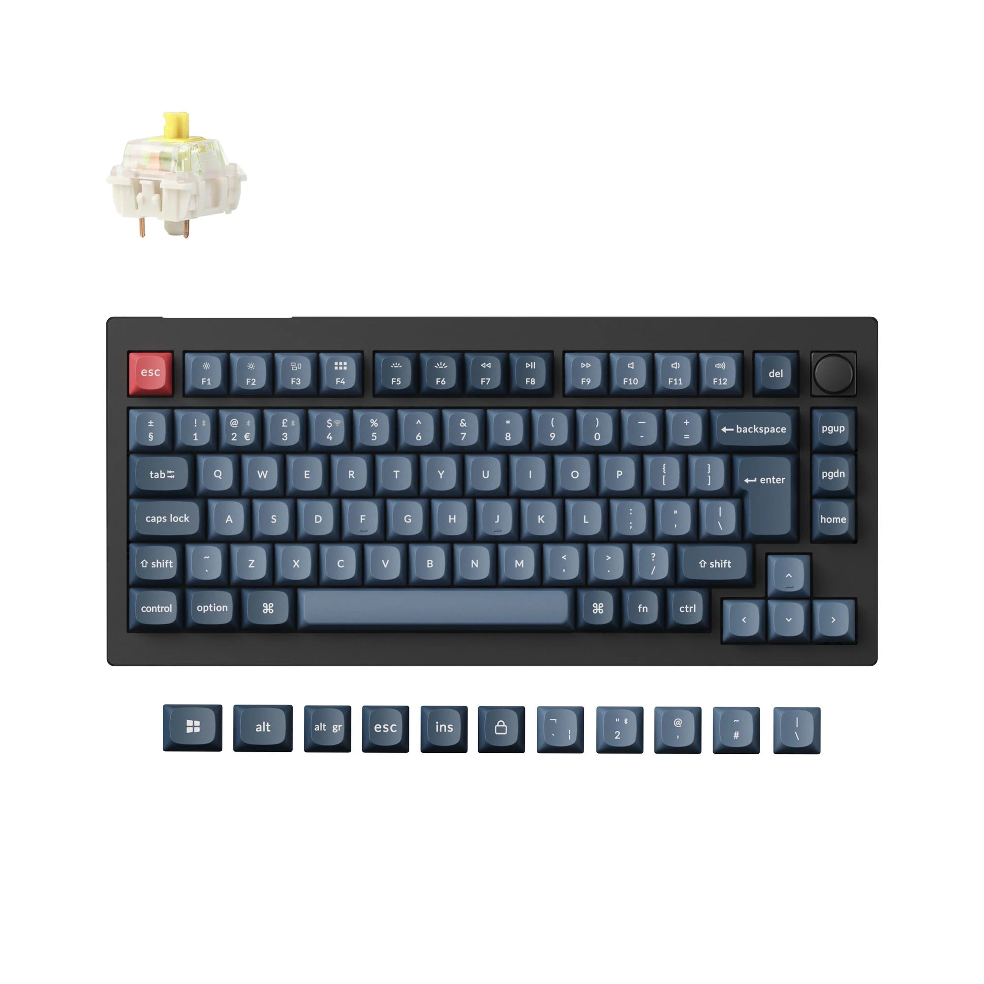Keychron V1 Max QMK Wireless Custom Mechanical Keyboard ISO Layout Collection - View 6