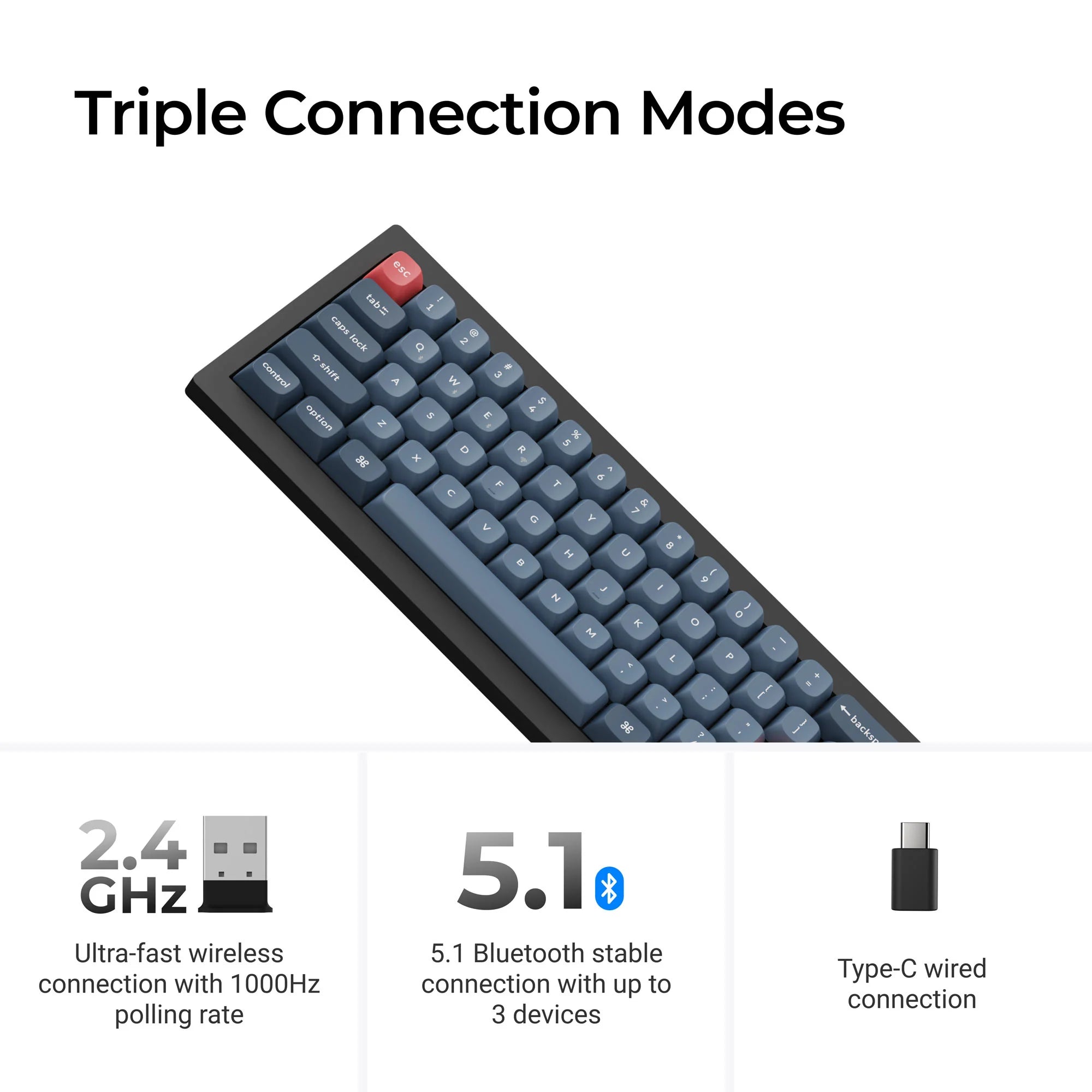 Keychron V4 Max QMK/VIA Wireless Custom Mechanical Keyboard - View 2