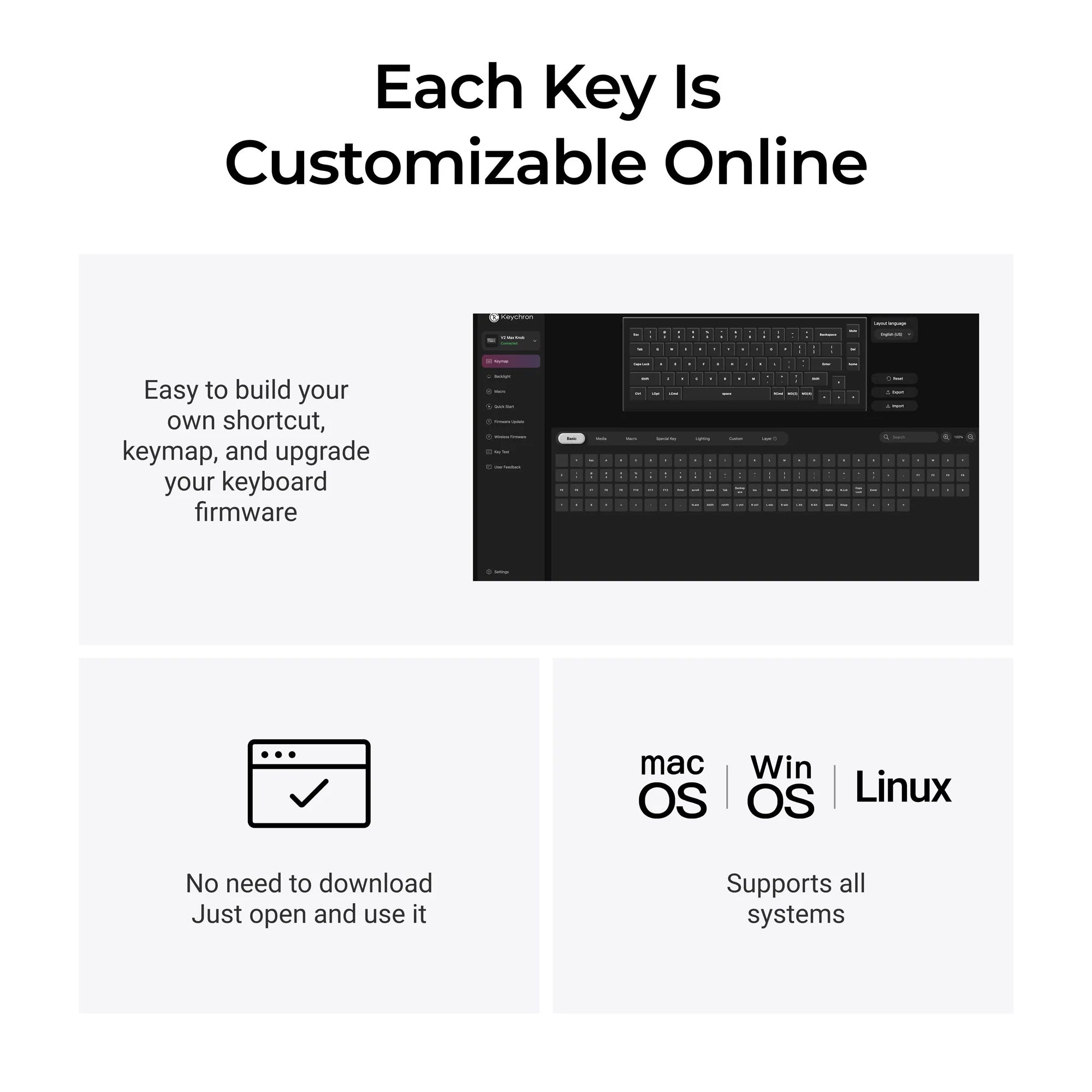 Keychron V2 Max QMK/VIA Wireless Custom Mechanical Keyboard - View 6