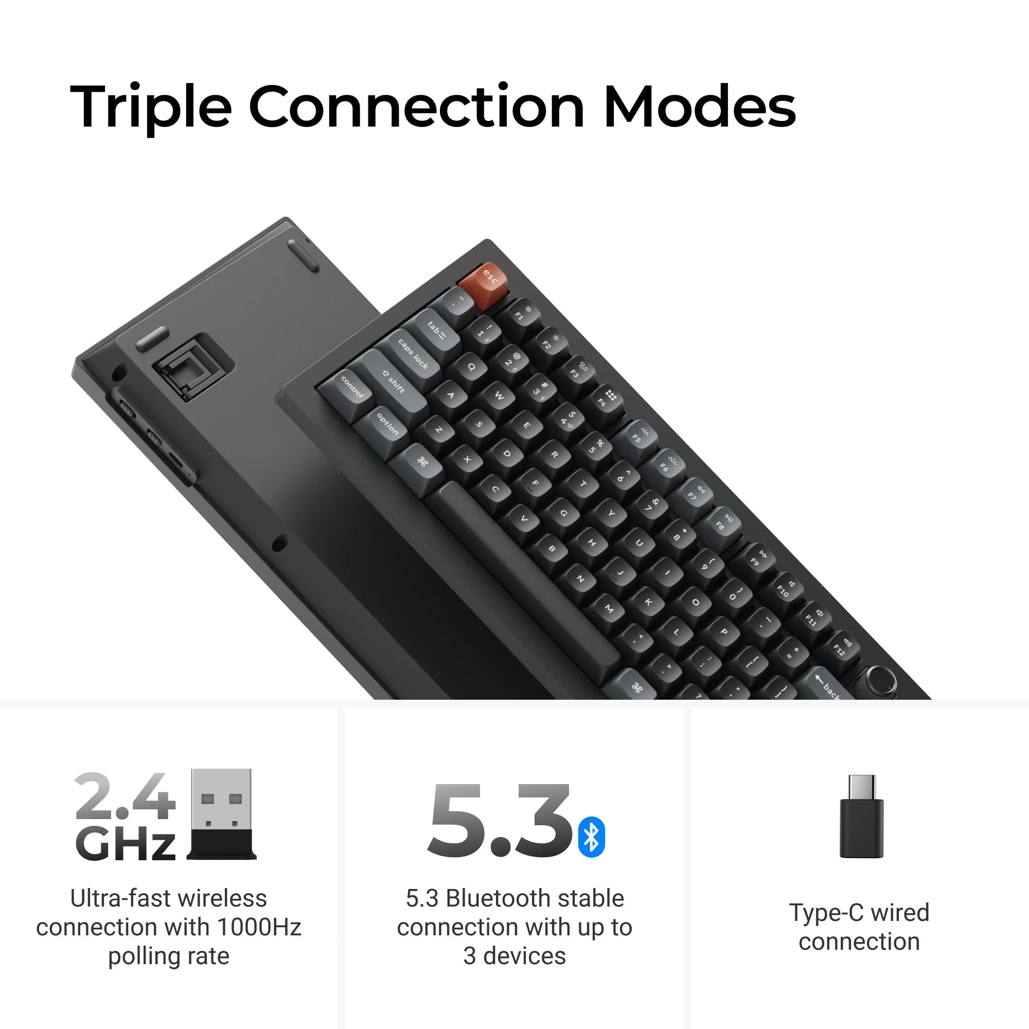 Keychron V3 Ultra 8K Wireless Custom Mechanical Keyboard - View 6