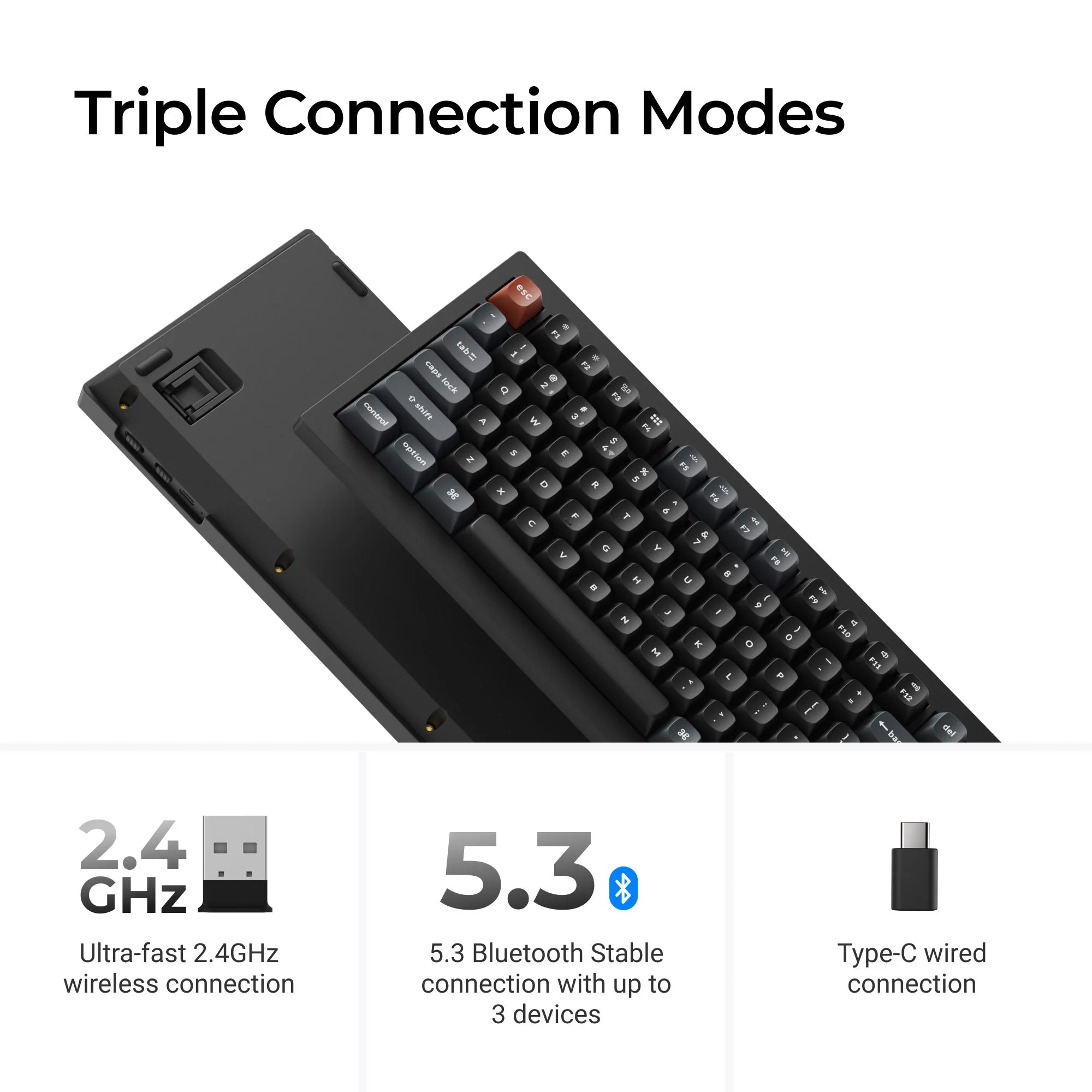 Keychron V1 Ultra 8K Wireless Custom Mechanical Keyboard - View 6